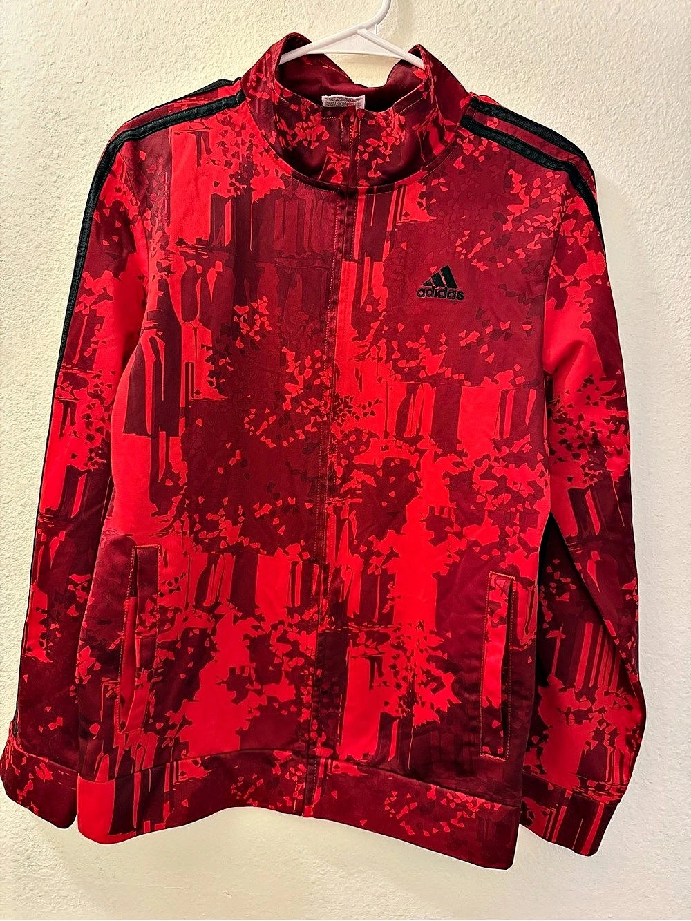 adidas Abstract Track Jacket Red Black Size XL